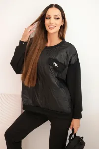 Legínovo Dámska dresová súprava z viskózy s prešívanou mikinou a nohavicami fango Farba: Hnedá, Veľkosť: UNI