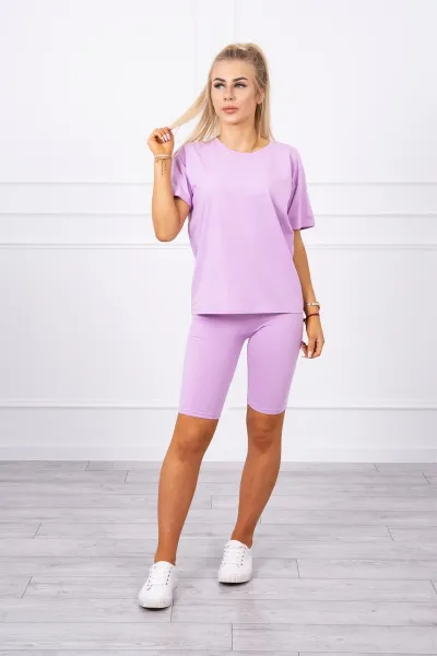 Legínovo Komplet top+legíny fialový Farba: Fialová, Veľkosť: UNI
