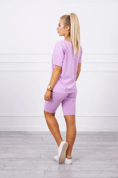 Legínovo Komplet top+legíny fialový Farba: Fialová, Veľkosť: UNI