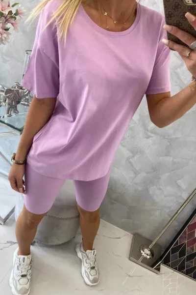 Legínovo Komplet top+legíny fialový Farba: Fialová, Veľkosť: UNI