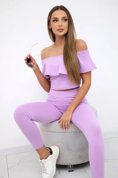Legínovo Súprava s volánikom svetlosivá Farba: Modrá, Veľkosť: UNI