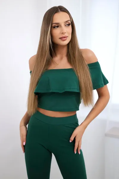 Legínovo Súprava s volánikom svetlosivá Farba: Modrá, Veľkosť: UNI