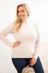 Legínovo Dámsky rolákový sveter Plus Size z viskózy bordový Farba: Hnedá, Veľkosť: UNI