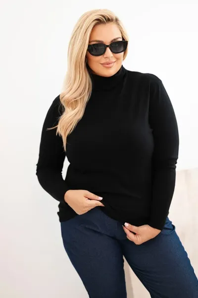 Legínovo Dámsky rolákový sveter Plus Size z viskózy bordový Farba: Hnedá, Veľkosť: UNI