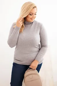 Legínovo Dámsky rolákový sveter Plus Size z viskózy bordový Farba: Hnedá, Veľkosť: UNI