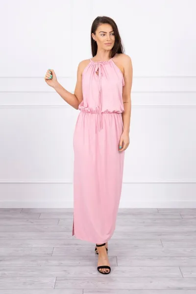 Legínovo Boho šaty so štrbinou sivé Farba: Mätová, Veľkosť: UNI