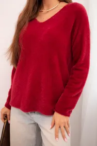 Legínovo Dámsky sveter z mäkkej pleteniny s V výstrihom béžový Farba: Čierna, Veľkosť: UNI