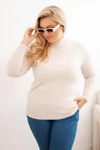 Legínovo Dámsky rolákový sveter Plus Size z viskózy bordový Farba: Hnedá, Veľkosť: UNI
