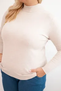 Legínovo Dámsky rolákový sveter Plus Size z viskózy bordový Farba: Hnedá, Veľkosť: UNI