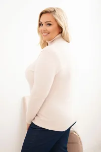 Legínovo Dámsky rolákový sveter Plus Size z viskózy bordový Farba: Hnedá, Veľkosť: UNI