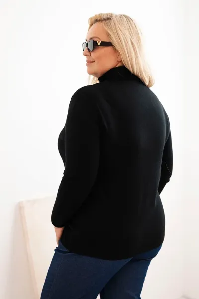 Legínovo Dámsky rolákový sveter Plus Size z viskózy bordový Farba: Hnedá, Veľkosť: UNI