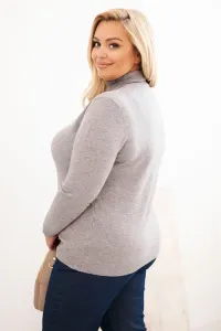 Legínovo Dámsky rolákový sveter Plus Size z viskózy bordový Farba: Hnedá, Veľkosť: UNI