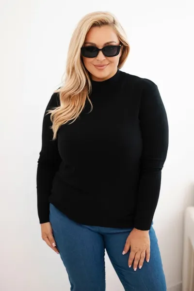 Legínovo Dámsky rolákový sveter Plus Size z viskózy bordový Farba: Hnedá, Veľkosť: UNI