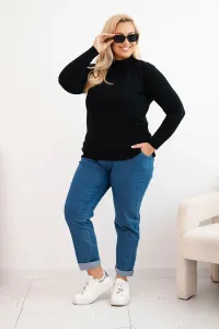 Legínovo Dámsky rolákový sveter Plus Size z viskózy bordový Farba: Hnedá, Veľkosť: UNI