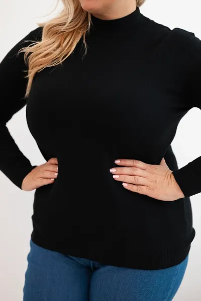 Legínovo Dámsky rolákový sveter Plus Size z viskózy bordový Farba: Hnedá, Veľkosť: UNI