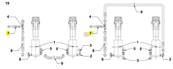 ATH-Heinl Hydraulická hadica pre dvojstĺpový zdvihák ATH Heinl