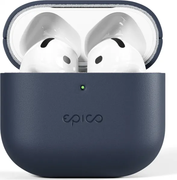 Epico kožené pouzdro pro AirPods 4/4 s ANC - modrá