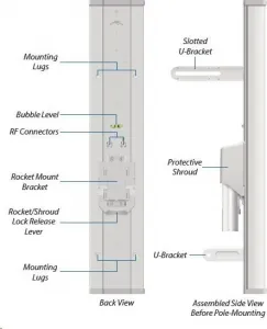 Ubiquiti Sektorová anténa UBNT airMAX AM-5G20-90 [sektorová anténa MIMO, 5GHz, 20dBi, 90°, sada Rocket]