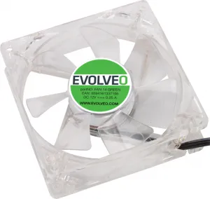 EVOLVEO 14L1GR ventilátor 140mm, 4 LED zelené, 3pin