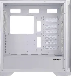 EVOLVEO Ptero Q2G, skříň ATX, 4x ARGB ventilátor, čelní+boční panel sklo, bílá