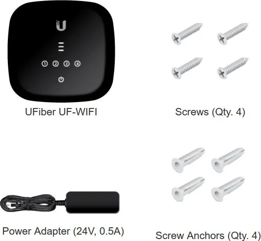 Ubiquiti UBNT UF-WiFi - UFiber WiFi High-Performance GPON CPE so 4 ethernetovými portami a WiFi