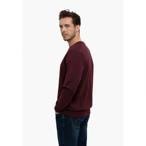 Pánska mikina VOLCANO B-KIV-403-BURGUNDY