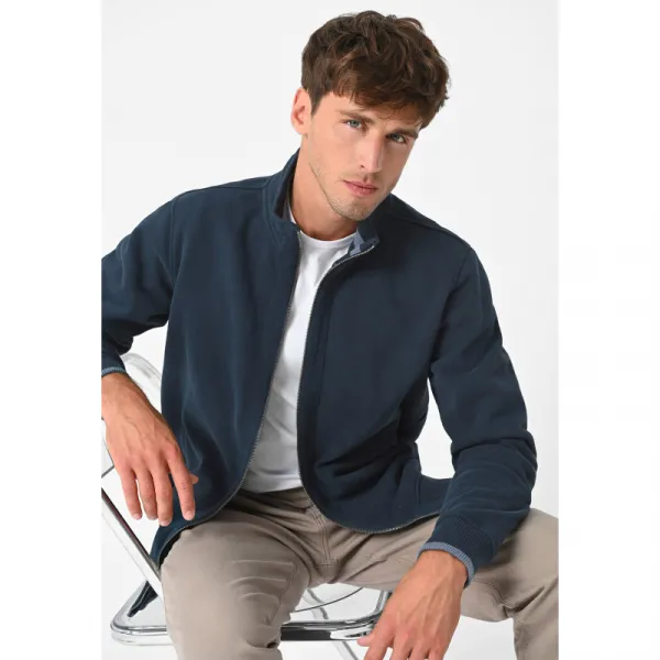 Pánska mikina so zipsom VOLCANO B-LED-600-NAVY