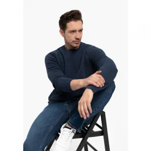 Pánsky sveter VOLCANO S-MONO-604-DENIM