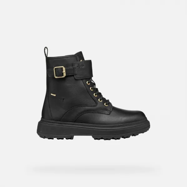 Dámske členkové zimné topánky GEOX Lamidie + Grip ABX W black