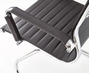 HALMAR Konferenčné kreslo PRESTIGE SKID čierne