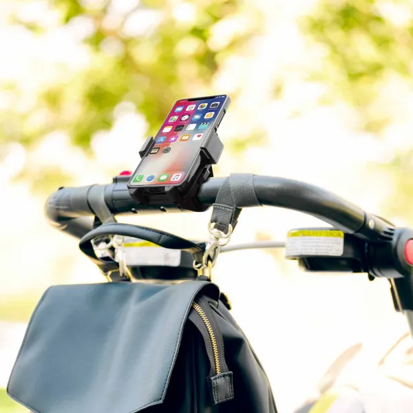 BABYPACK MOBILE PHONE HOLDER Držiak na mobil na kočík, čierna, veľkosť