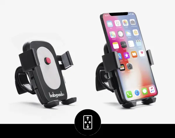 BABYPACK MOBILE PHONE HOLDER Držiak na mobil na kočík, čierna, veľkosť