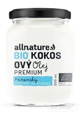 Allnature Kokosový olej panenský BIO 200 ml
