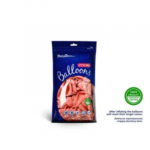 PartyDeco Balóny metalické ružovo zlaté 12cm 100ks