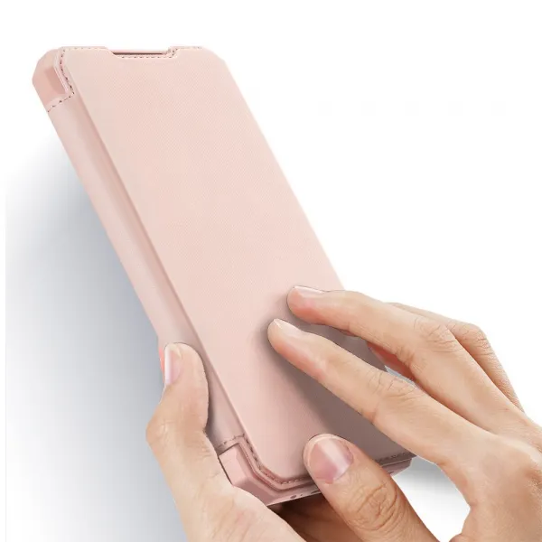 DUX DUCIS Skin X knižkové kožené puzdro na Samsung Galaxy A72 4G, ružové