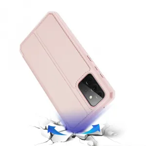 DUX DUCIS Skin X knižkové kožené puzdro na Samsung Galaxy A72 4G, ružové