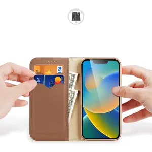 Dux Ducis Hivo knižkové puzdro na iPhone 14 Plus, hnedé