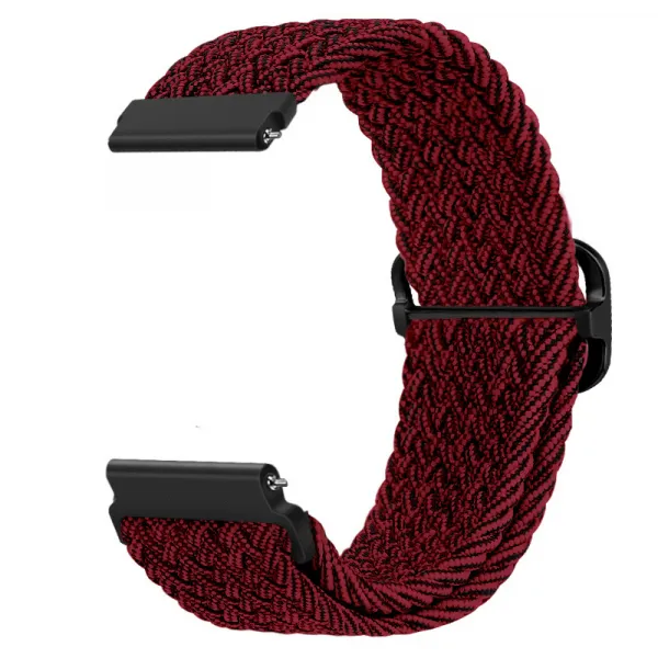 BStrap Braid Nylon remienok na Garmin Vivoactive 5, red black