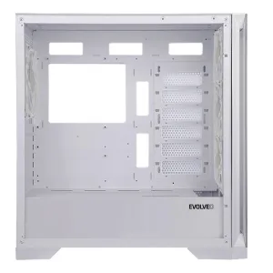 EVOLVEO Ptero Q2G, skříň ATX, 4x ARGB ventilátor, čelní+boční panel sklo, bílá