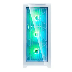 EVOLVEO Ptero Q2G, skříň ATX, 4x ARGB ventilátor, čelní+boční panel sklo, bílá