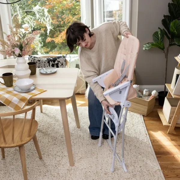 INGENUITY Stolička jedálenská skladacia Sun Valley™ Pink 6m+ do 15 kg