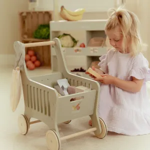 LITTLE DUTCH Vozík nákupný s doplnkami drevený