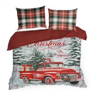 Posteľná súprava XMAS biela / červená