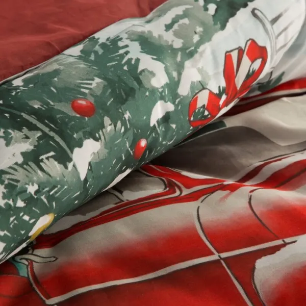 Posteľná súprava XMAS biela / červená