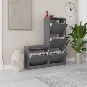 Skrinka na topánky / Botník Dude - Grey