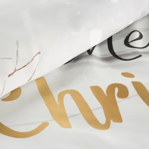 Posteľná súprava JOYFULL biela / svetlohnedá