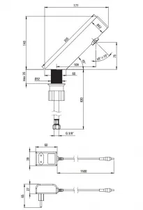 DEANTE - Sense steel Umývadlová batéria, bezdotyková, bez regulácie teploty - 230/6V BQR_F28V