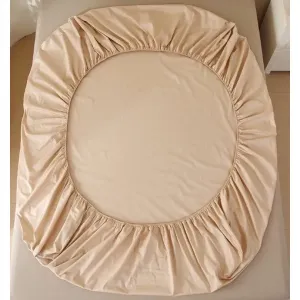 Bavlnenáposteľnáplachtasgumkou-béžováŠírka:200cm|Dĺžka:220cm