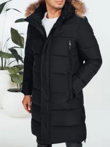 Prešívaná dlhá parka pre pánov