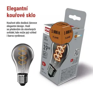 EMOS LED žiarovka DECO dymová A60 teplá biela